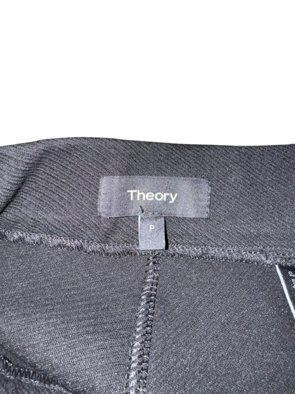 Theory Black Knit Twill Slim Fit Pull-On Pants Petite Size P